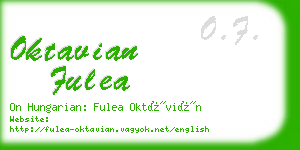 oktavian fulea business card